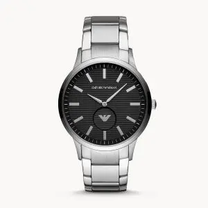 Emporio Armani Men’s Quartz Stainless Steel Black Dial 43mm Watch AR11118