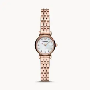 Emporio Armani Women’s Analog Stainless Steel Mother of Pearl Dial 22mm Watch AR11203