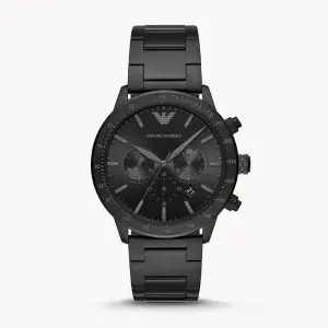Emporio Armani Men’s Quartz Stainless Steel Black Dial 43mm Watch AR11242