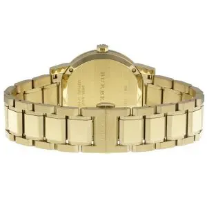 Burberry Unisex Swiss Made Stainless Steel Gold Dial 38mm Watch BU9033