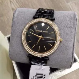 Michael Kors Women’s Quartz Stainless Steel Black Dial 37mm Watch MK3322