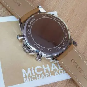 Michael Kors Men’s Chronograph Quartz Leather Strap Grey Dial 45mm Watch MK8616