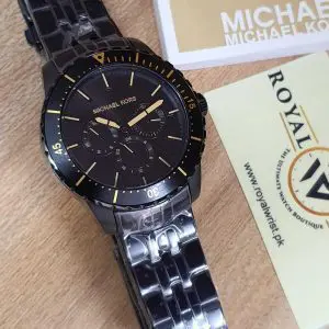 Michael Kors Men’s Chronograph Quartz Stainless Steel Black Dial 44mm Watch MK7157