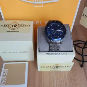 Michael Kors Men’s Chronograph Quartz Stainless Steel Blue Dial 44mm Watch MK7155