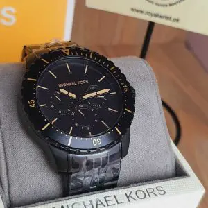 Michael Kors Men’s Chronograph Quartz Stainless Steel Black Dial 44mm Watch MK7157