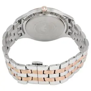 Emporio Armani Men’s Quartz Two Tone Stainless Steel Silver Dial 43mm Watch AR11044