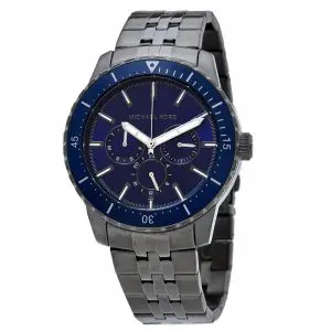 Michael Kors Men’s Chronograph Quartz Stainless Steel Blue Dial 44mm Watch MK7155