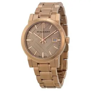 Burberry Women’s Swiss Made Stainless Steel Rose Gold Dial 34mm Watch BU9135