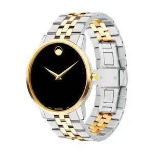 Movado Men’s Quartz Swiss Made Two-tone Stainless Steel Black Dial 40mm Watch 0607200