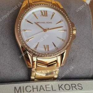 Michael Kors Women’s Quartz Stainless Steel White Dial 38mm Watch MK6693