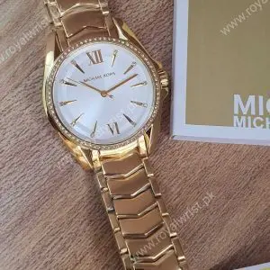 Michael Kors Women’s Quartz Stainless Steel White Dial 38mm Watch MK6693