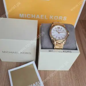Michael Kors Women’s Quartz Stainless Steel White Dial 38mm Watch MK6693