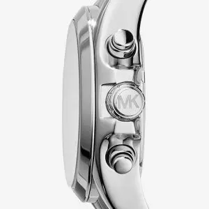 Michael Kors Women’s Chronograph Quartz Stainless Steel Silver Dial 34mm Watch MK6174