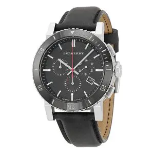 Burberry Men's Stainless Steel Black Dial 42mm Watch BU9382