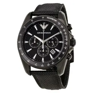 Emporio Armani Men's Quartz Chronograph Black Dial 44mm Watch AR6131