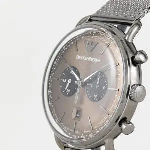 Emporio Armani Men’s Quartz Chronograph Stainless Steel Brown Dial 43mm Watch AR11141