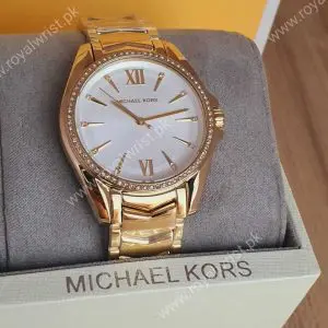Michael Kors Women’s Quartz Stainless Steel White Dial 38mm Watch MK6693