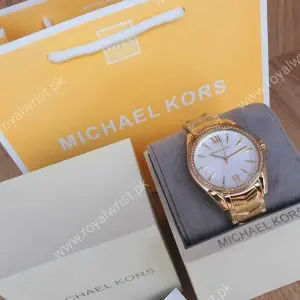 Michael Kors Women’s Quartz Stainless Steel White Dial 38mm Watch MK6693