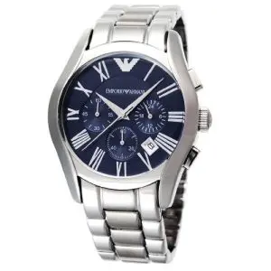Emporio Armani Men’s Chronograph Quartz Stainless Steel Blue Dial 42mm Watch AR1635
