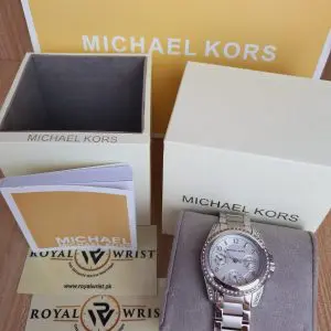 Michael Kors Women’s Analog Stainless Steel Silver Dial 33mm Watch MK5612