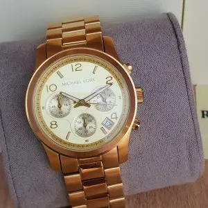 Michael Kors Women’s Analog Stainless Steel Gold Dial 38mm Watch MK5055