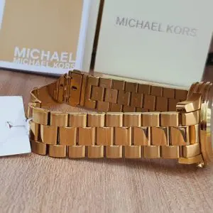 Michael Kors Women’s Analog Stainless Steel Gold Dial 38mm Watch MK5055