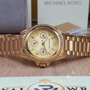 Michael Kors Women’s Analog Stainless Steel Gold Dial 33mm Watch MK5639