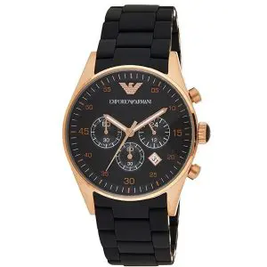 Emporio Armani Men’s Quartz Stainless Steel Black Dial 43mm Watch AR5905