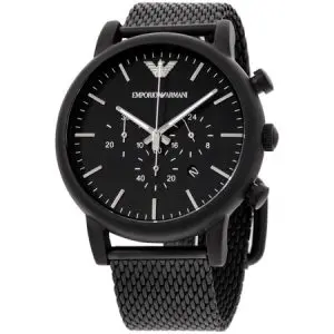 Emporio Armani Men’s Chronograph Stainless Steel Black Dial 46mm Watch AR1968