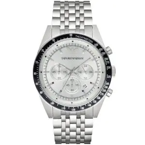 Emporio Armani Men’s Quartz Stainless Steel Silver Dial 46mm Watch AR6073
