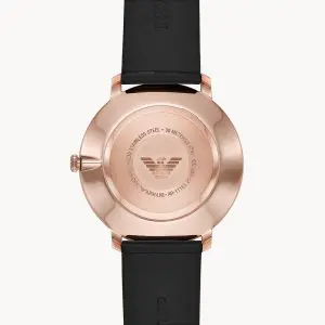 Emporio Armani Men’s Quartz Leather Strap Silver Dial 42mm Watch AR11163