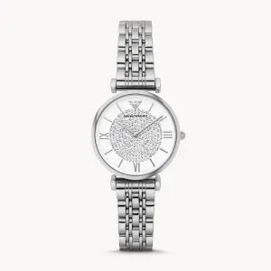 Emporio Armani Women’s Quartz Stainless Steel White 32mm Watch AR1925