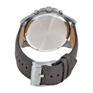 Fossil Men’s Chronograph Quartz Leather Strap Gunmetal Dial 44mm Watch FS5183