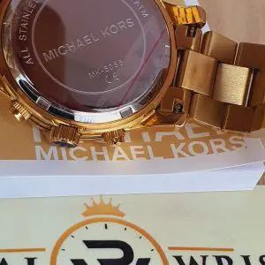 Michael Kors Women’s Analog Stainless Steel Gold Dial 38mm Watch MK5055