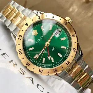 Versace Men’s Quartz Swiss Made Stainless Steel Green Dial 42mm Watch V11050015