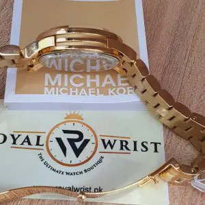 Michael Kors Women’s Analog Stainless Steel Gold Dial 38mm Watch MK5055