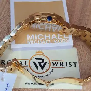 Michael Kors Women’s Analog Stainless Steel Gold Dial 38mm Watch MK5055