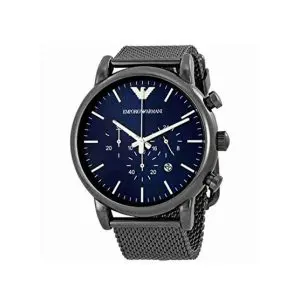 Emporio Armani Men's Chronograph Quartz Stainless Steel Blue Dial 46mm Watch AR1979