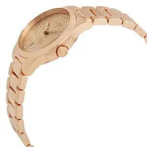 Gucci Women’s Quartz Stainless Steel Swiss Made Rose Gold Dial 27mm Watch YA126567