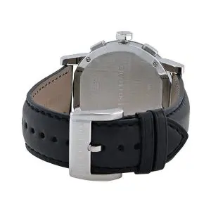 Burberry Men’s Chronograph Swiss Made Leather Strap Black Dial 42mm Watch BU9356