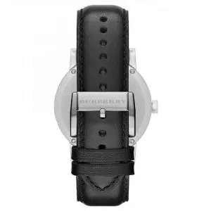 Burberry Men’s Swiss Made Leather Strap Black Dial 38mm Watch BU9009
