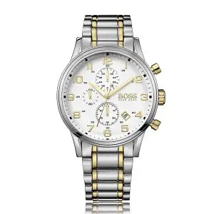 Hugo Boss Men’s Quartz Stainless Steel White Dial 44mm Watch 1513236