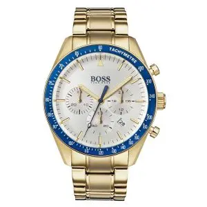 Hugo Boss Men’s Quartz Stainless Steel Silver Dial 44mm Watch 1513631