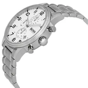 Hugo Boss Men’s Quartz Stainless Steel White Dial 44mm Watch 1513182