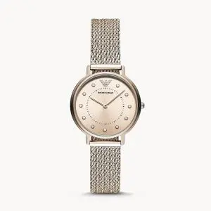 Emporio Armani Women’s Analog Stainless Steel Rose Gold Dial 32mm Watch Watch AR11129