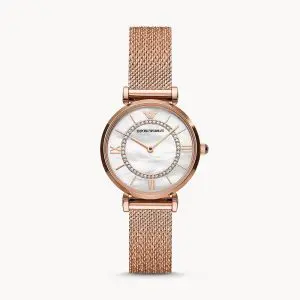 Emporio Armani Women’s Analog Stainless Steel Mother of Pearl Dial 32mm Watch AR11320