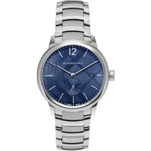 Burberry Men’s Swiss Made Stainless Steel Blue Dial 40mm Watch BU10007