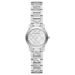 Burberry Ladies Swiss Made Stainless Steel Silver Dial 26mm Watch BU9233