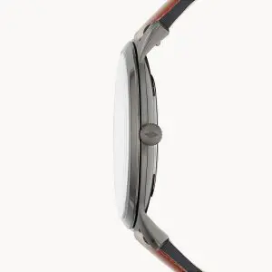 Fossil Men’s Quartz Leather Strap Grey Dial 42mm Watch FS5479