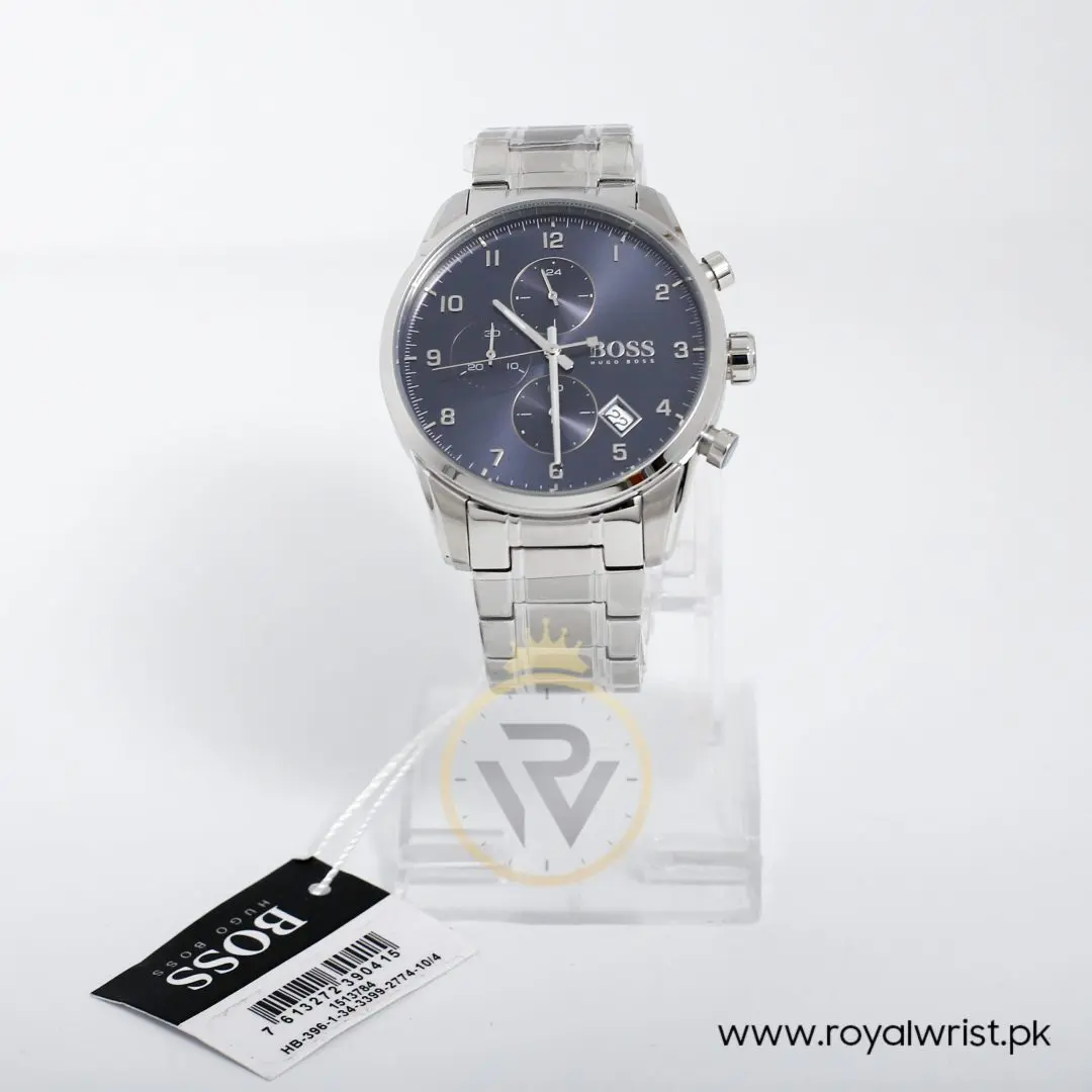 Hugo Boss Men’s Quartz Stainless Steel Blue Dial 44mm Watch 1513784